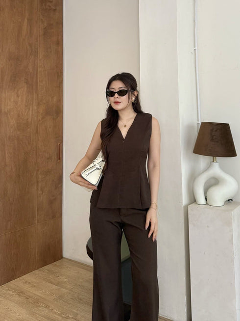 Two Piece Sleeveless Tailored Sets